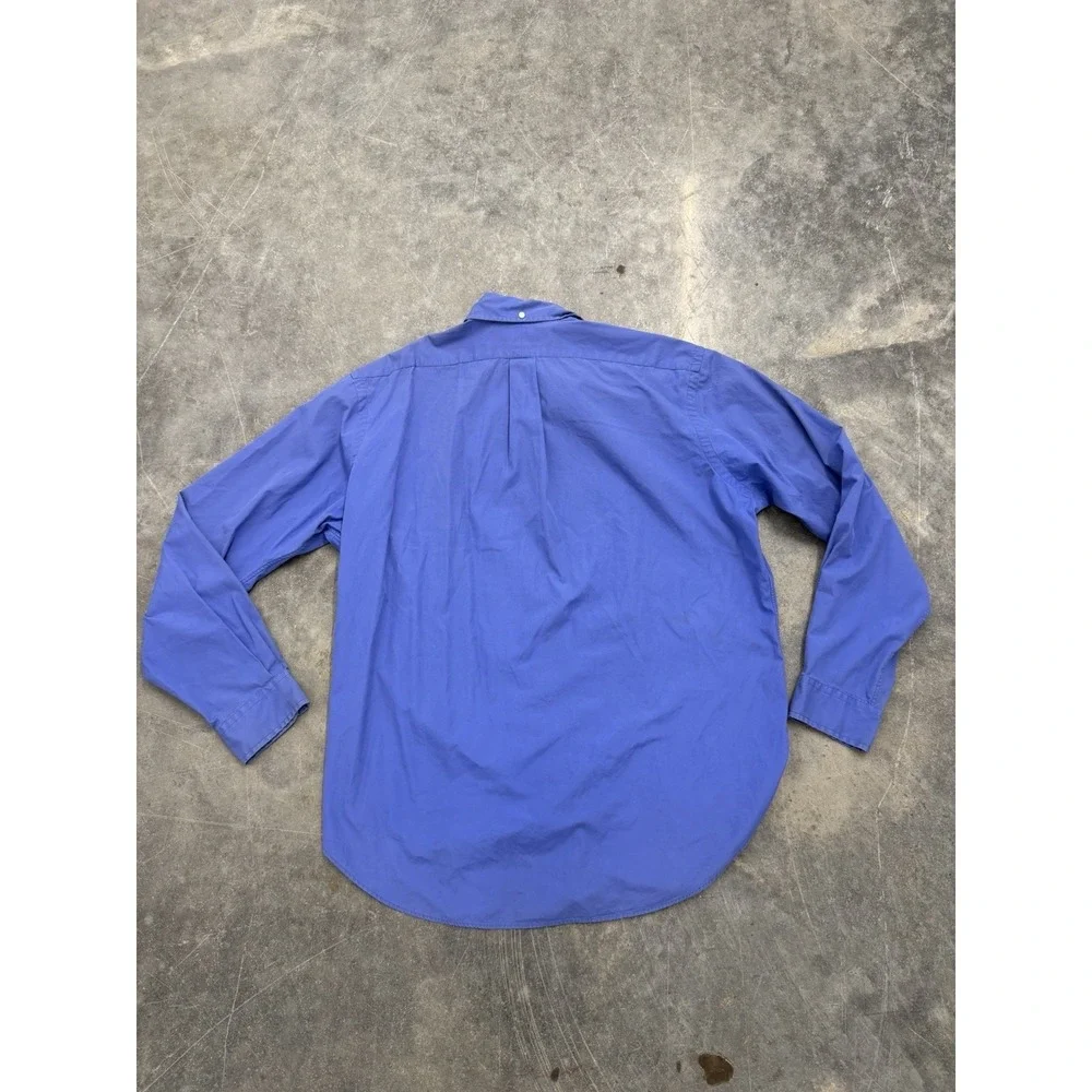 Polo Ralph Lauren Shirt Mens 2XL Blue Double Pony Jockey Long Sleeve Button Down